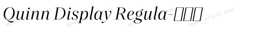 Quinn Display Regula字体转换